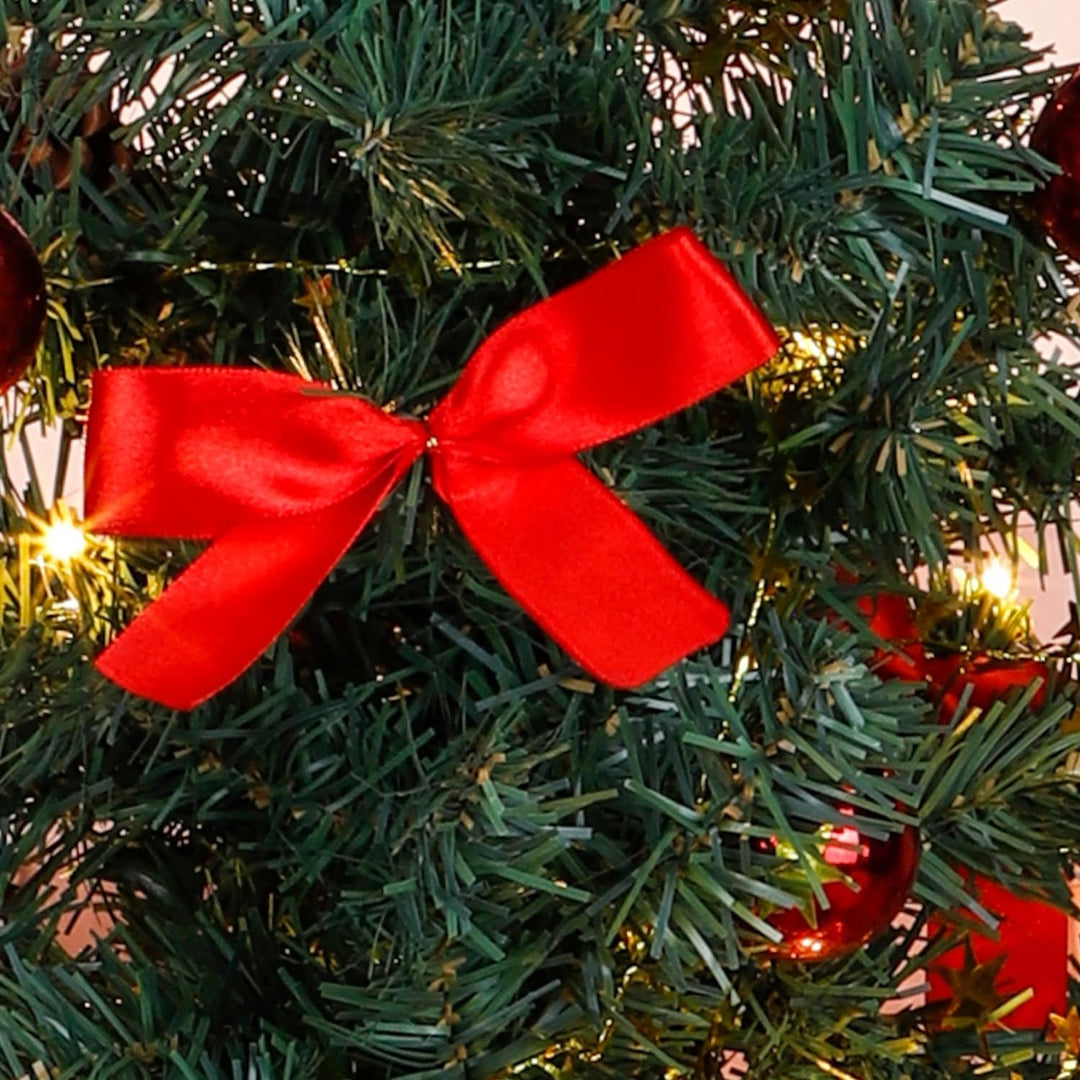 HI Künstlicher Weihnachtsbaum 75 cm Tannenbaum Christbaum Dekobaum beleuchtet und