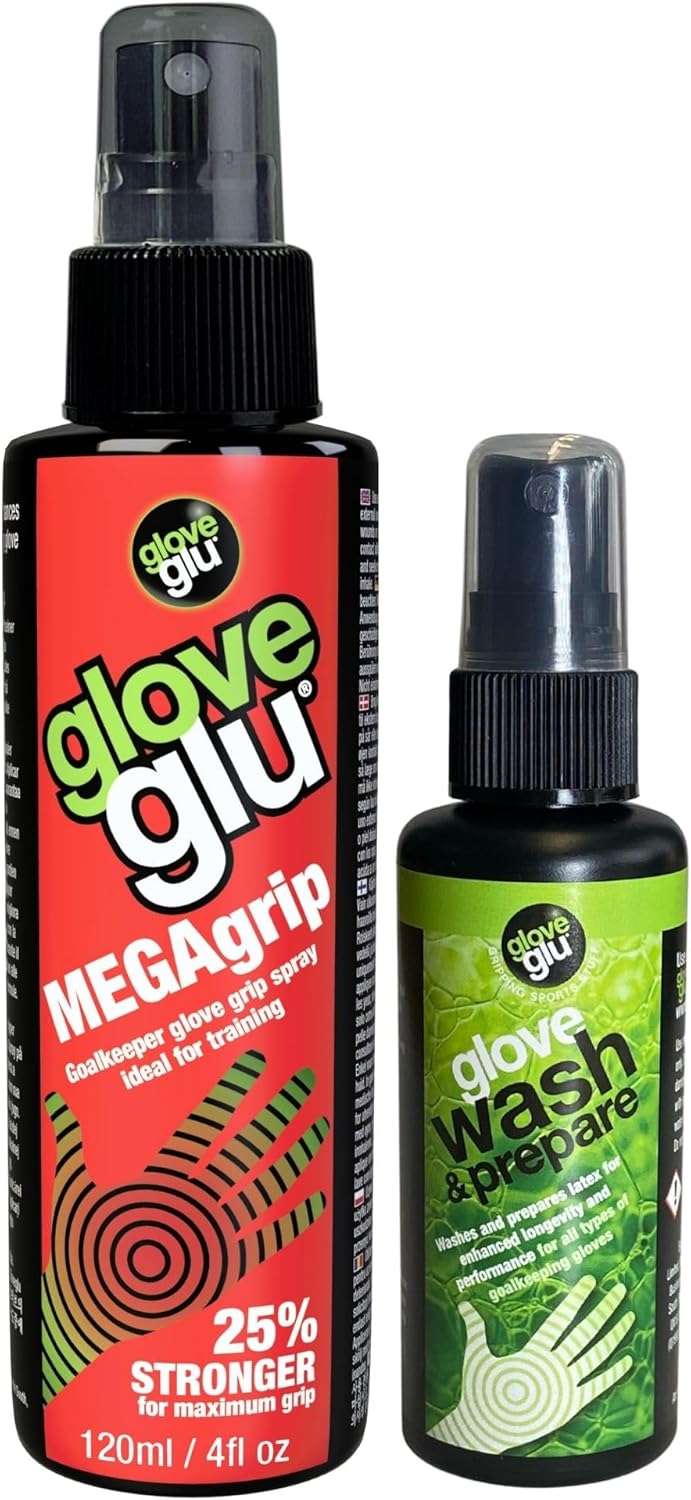 gloveglu Unisex Mega Bundle Grip 'N' WASH, Mega Grip 120ml and 50ml Glove Wash & Prepare. for All Go