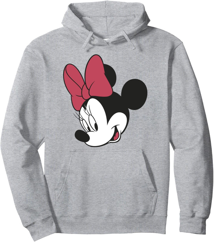 Disney Mickey And Friends Minnie Simple Big Face Pullover Hoodie