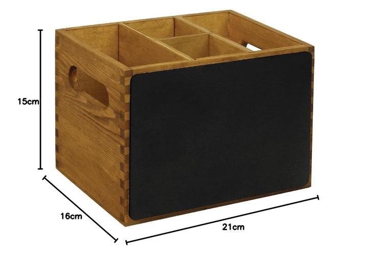 Olympia Tisch-Organizer mit Tafel, Braun und Schwarz, Grösse: 150 (H) x 210 (B) x 160 (T) mm, Verwen
