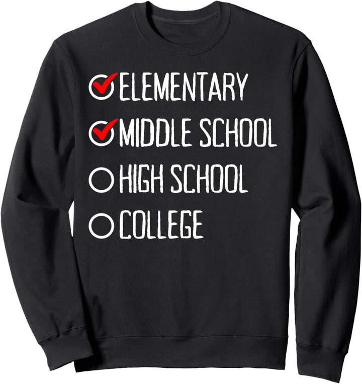 Klasse von 2021 College-Checkliste lustig Graduierung Grad R Sweatshirt