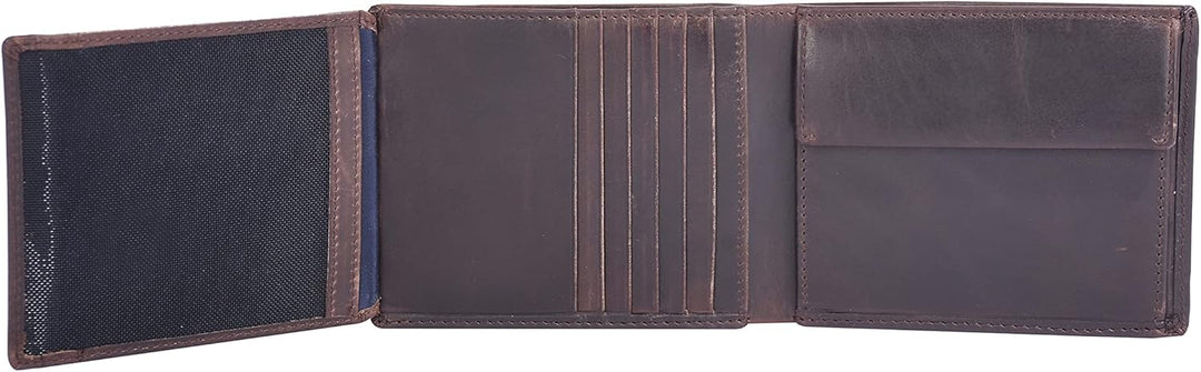 Maitre - birkheim Gandolf Billfold Geldbeutel aus Echtleder, Masse 12x10x1 cm, Dunkelbraun