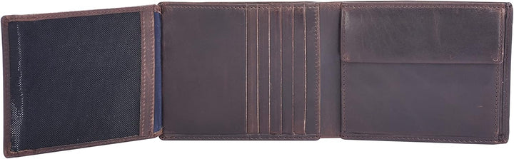 Maitre - birkheim Gandolf Billfold Geldbeutel aus Echtleder, Masse 12x10x1 cm, Dunkelbraun