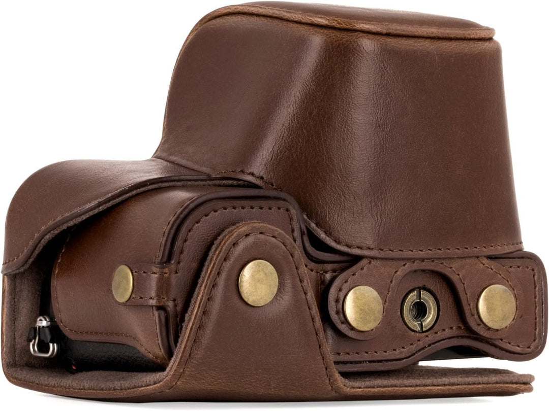 MegaGear "Immer bereit" Sony Leder Kameratasche - Stativ und peripheren Freundlich Zubehör - Kompati