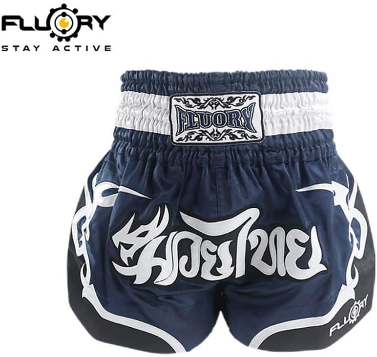 FLUORY Muay Thai Fight Shorts, MMA Shorts Bekleidung Training Käfig Kampf Grappling Martial Arts Kic