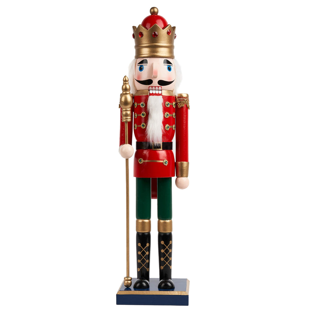 THE TWIDDLERS Grosse Weihnachten Nussknacker Holzfigur, XL 50cm - Klassische Weihnachtsdekoration