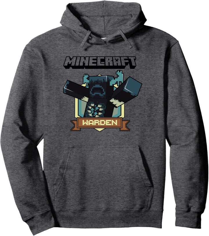 Minecraft Sculk Shriekers Hostile Mob Warden Badge Pullover Hoodie