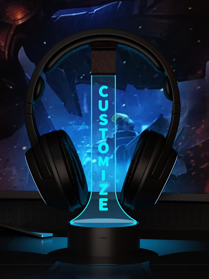 YuanDian personalisierte Licht bis Kopfhörer Stand für Schreibtisch, Gaming-Headset-Halter RGB mit 1