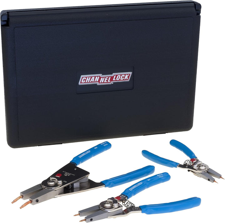 Channellock RT-3 Cabrio Sicherungsringzangen-Set, 3-teilig, blau 3 Piece Set Sprengringzange, 3 Piec