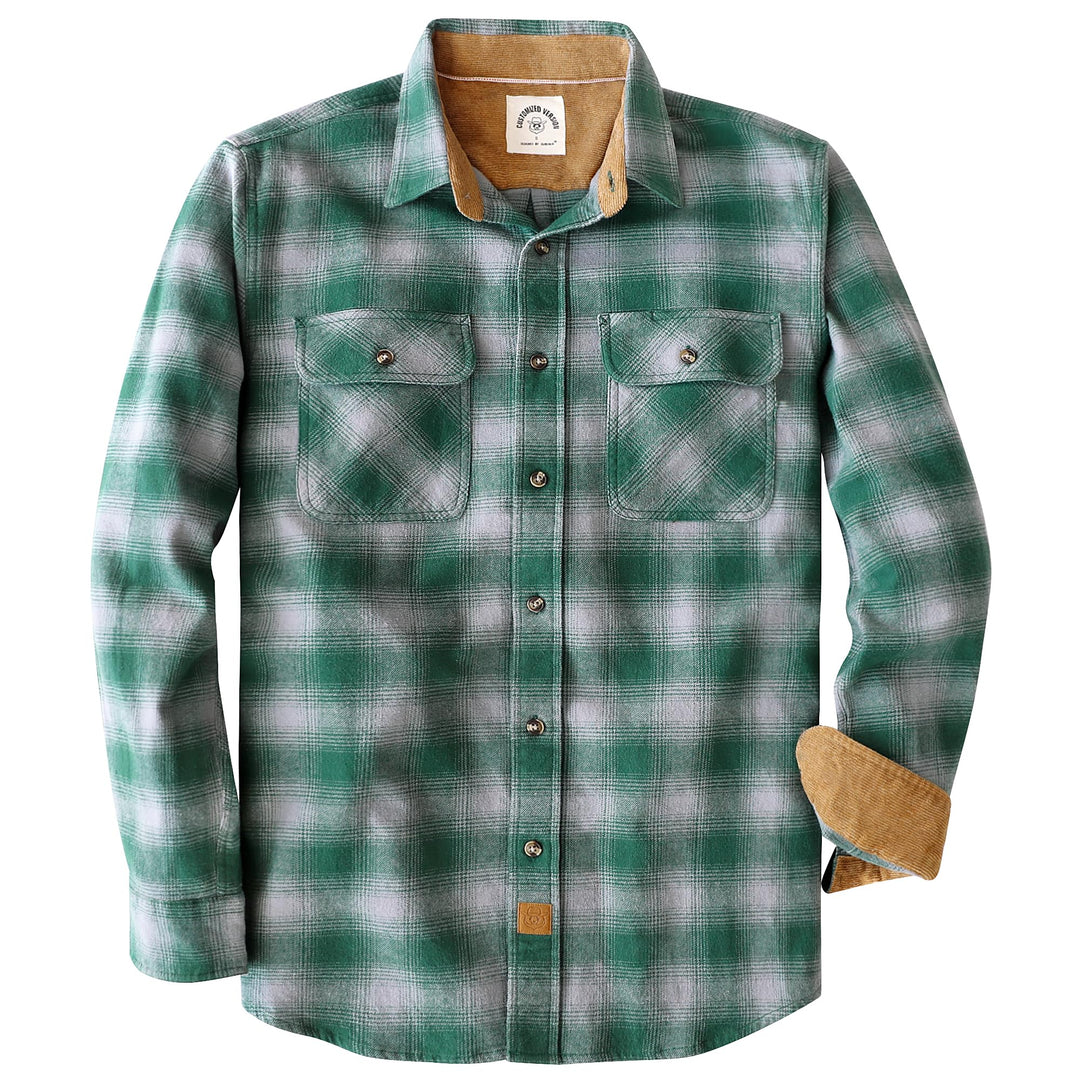 Dubinik® Flanellhemd Herren Button Down Kariert Baumwollhemd Freizeithemd Hemd Herren Langarm mit Zw