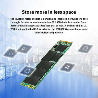 Transcend 1TB SATA III 6Gb/s MTS832S 80 mm einseitig bestückt M.2 SSD 832S Solid State Drive TS1TMTS