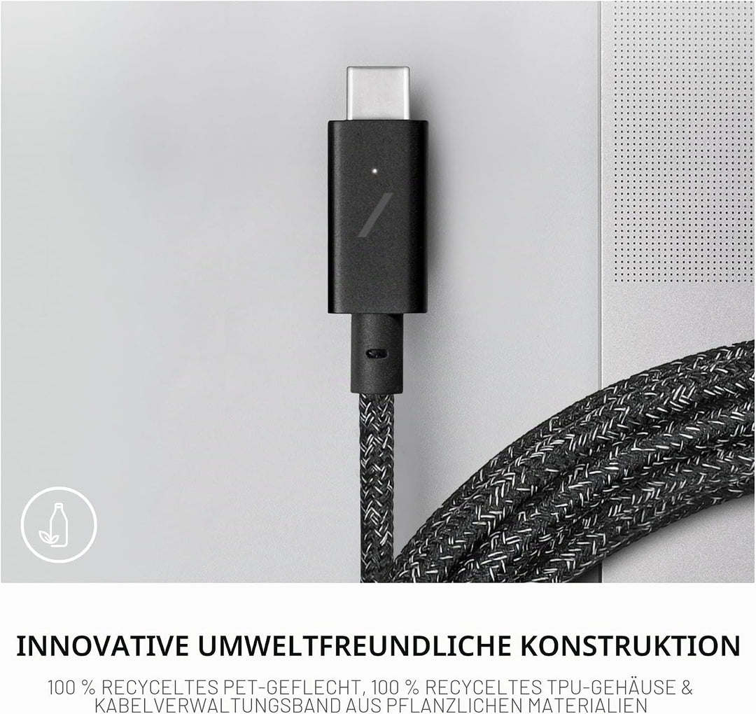 Native Union Type-C Belt Kabel Pro - 240 W USB-C auf USB-C 2.4m Ultrastarkes Ladekabel kompatibel mi