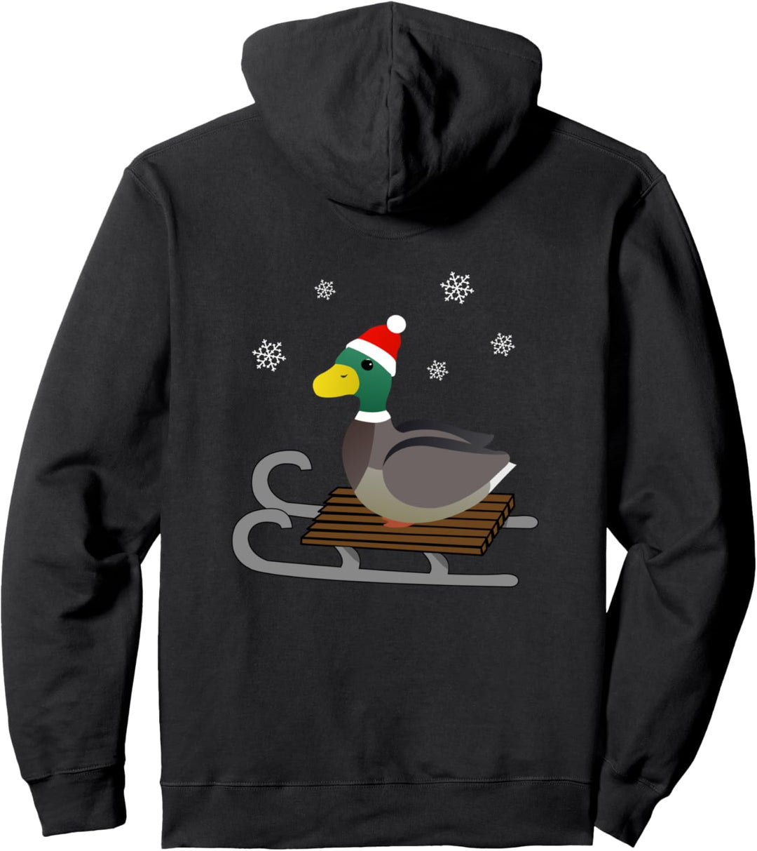 Ente Weihnachten mit Nikolausmütze Pullover Hoodie