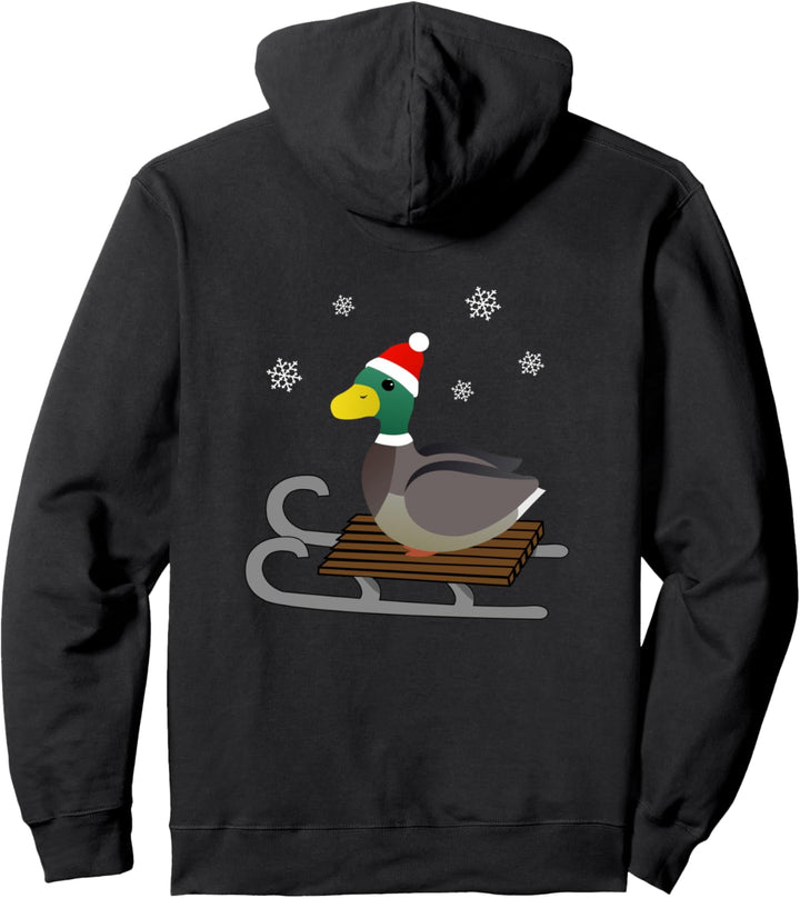 Ente Weihnachten mit Nikolausmütze Pullover Hoodie