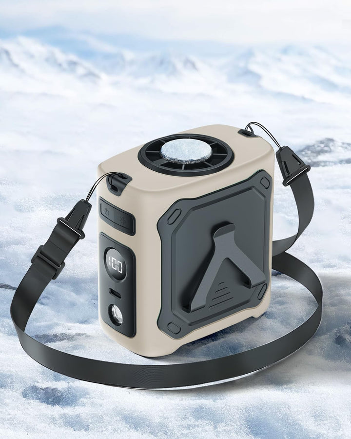2026 Kühlung Tragbarer Taillenventilator,8000mAh 29H Laufzeit USB C Wiederaufladbar,5 Geschwindigkei