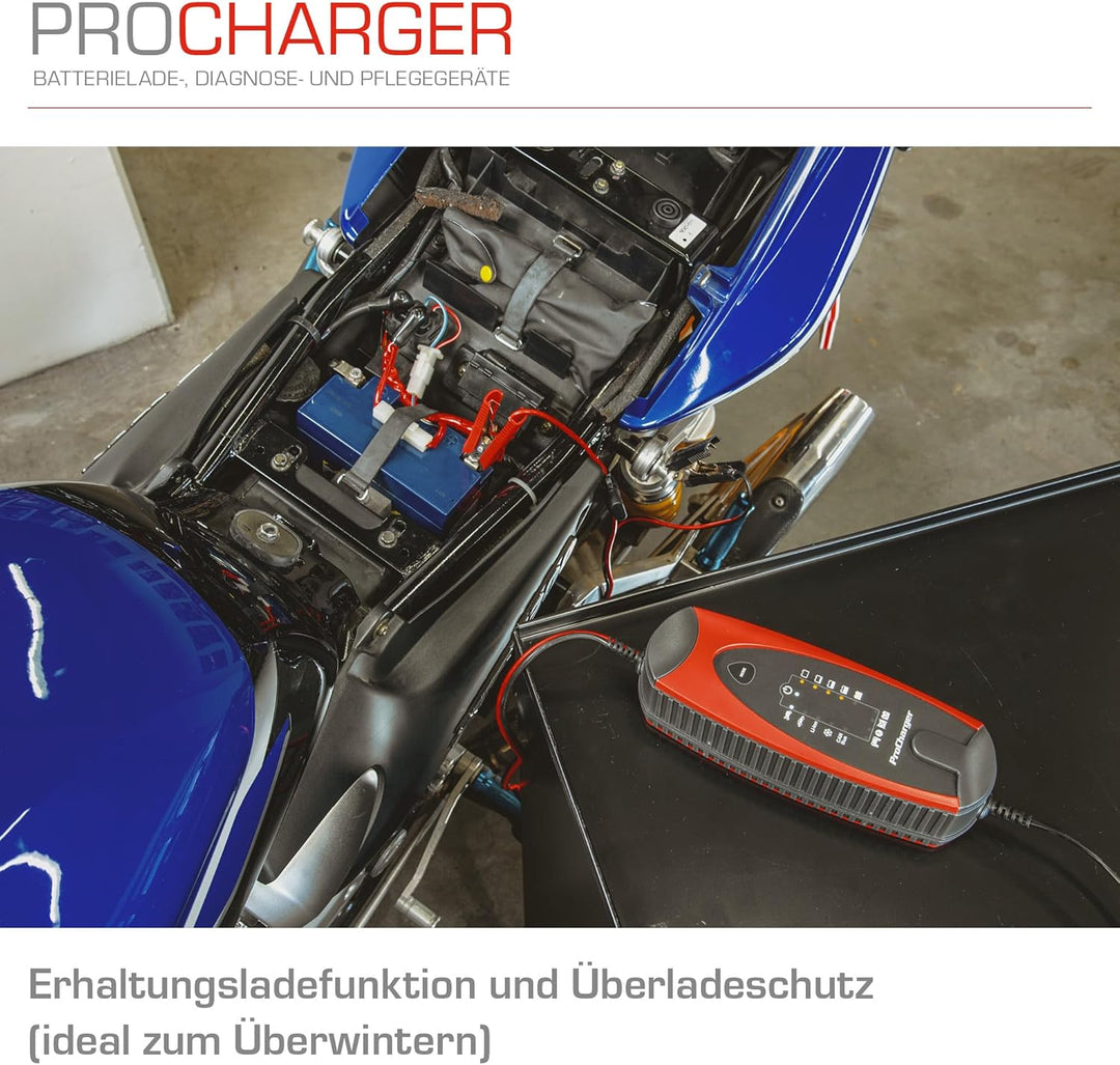 ProCharger 4.000 Diagnose- & Ladegerät Motorradbatterie & Auto, CAN Bus Fähig, Lithium Geeignet, Bat