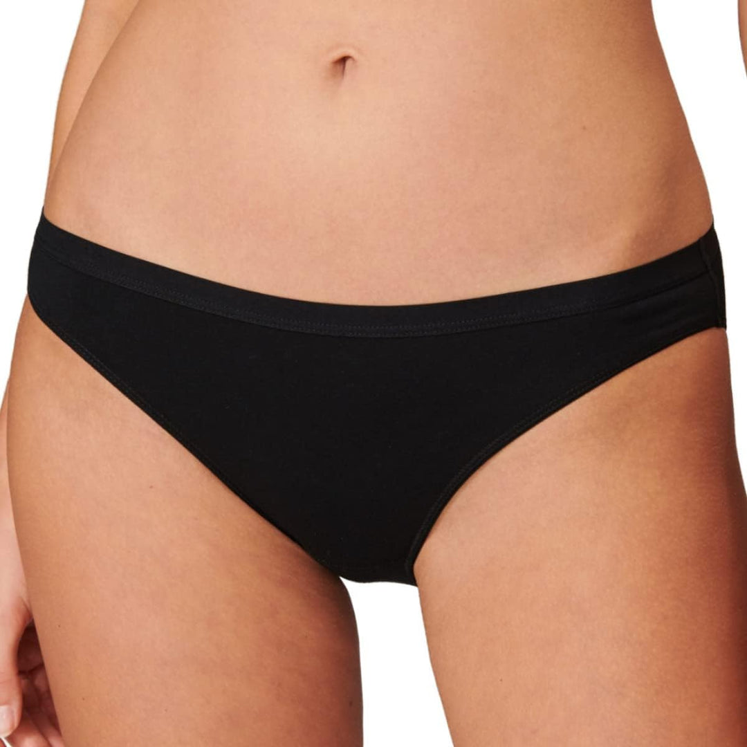 Schiesser Damen 2 PACK Mini Slip Bio Baumwolle - 95/5 Organic 34 4 X Schwarz, 34 4 X Schwarz