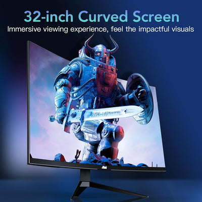 Jlink 32 Zoll Curved Gaming Monitor mit bis zu 240 Hz, 1080P Computer Monitor 1500R/1ms(MPRT)/Low Bl