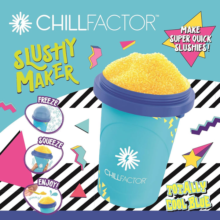 Chill Factor Color Shock Slushy Maker Totally Cool Blue - Wiederverwendbarer Hausgemachte Slushy Squ