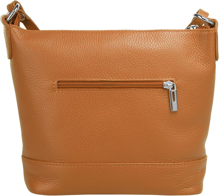 Cluty Umhängetasche echt Leder Damen | Made in Italy, verstellbarer Schultergurt, Handtasche mit Rei