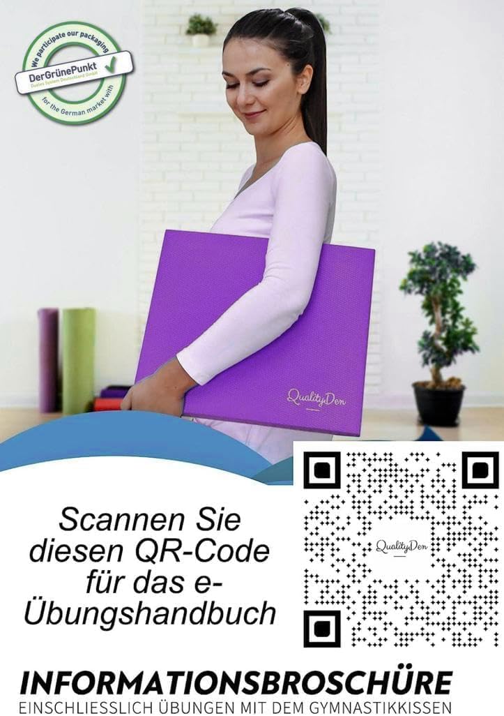 Quality Den Balance Pad, Rutschfester Weichschaum, Balancekissen für Stabilität und Koordination - H