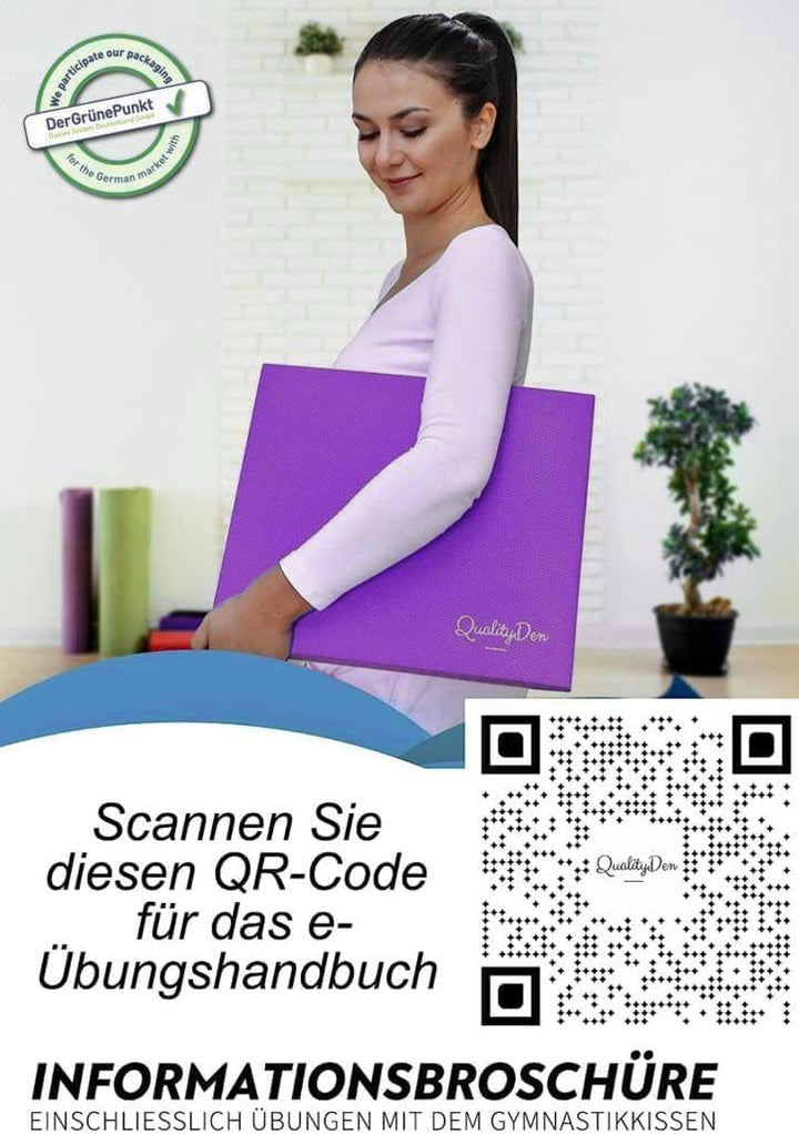 Quality Den Balance Pad, Rutschfester Weichschaum, Balancekissen für Stabilität und Koordination - H