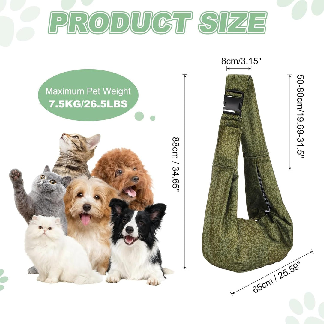 QUARKZMAN Hundetrage Für Kleine Hunde Und Katzen Bis Zu 16.5 Lbs Verstellbarer Verschluss Mit Tasche