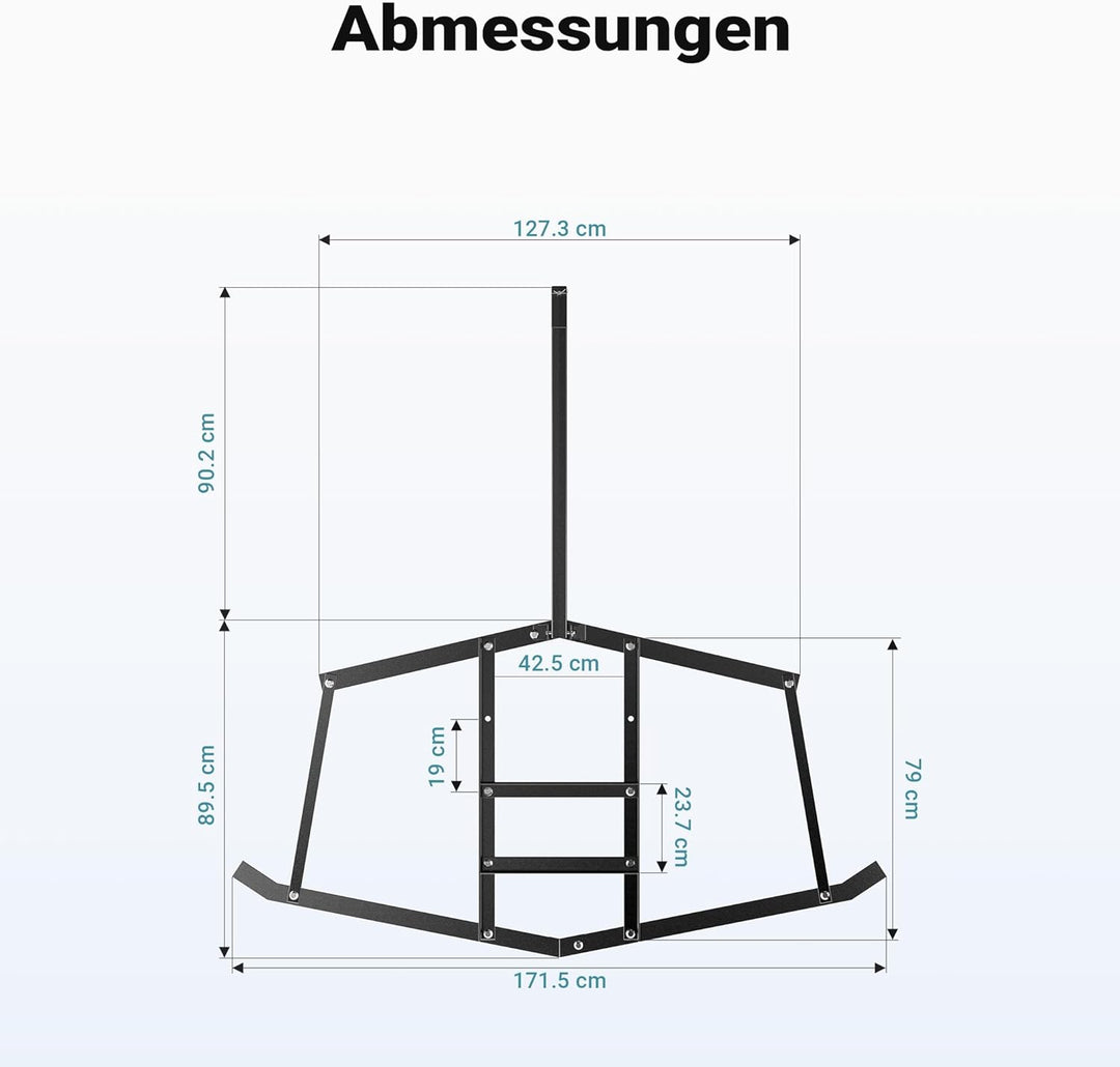 Wiltec Schleppegge 172 x 90 cm, Wiesenegge für Rasentraktor, ATV und UTV, Wiesenschleppe zur Bodenbe