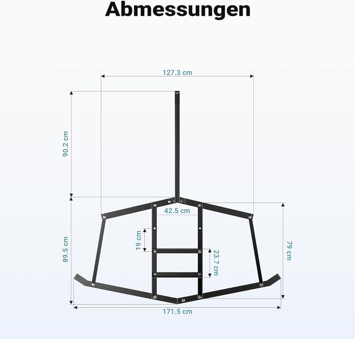 Wiltec Schleppegge 172 x 90 cm, Wiesenegge für Rasentraktor, ATV und UTV, Wiesenschleppe zur Bodenbe