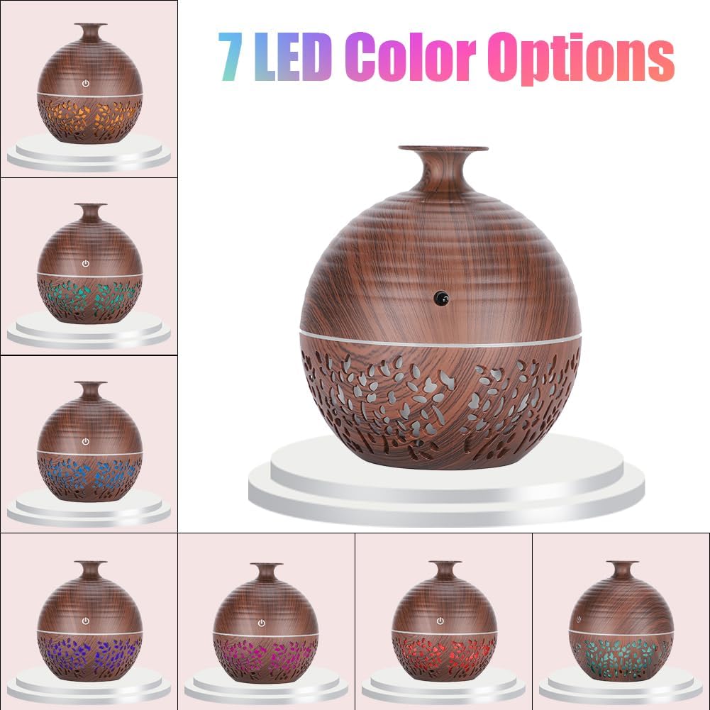Aroma Diffusor für ätherische Öle, 7 Farben wechselnde Luftbefeuchter USB 130ml LED Frischer Nebel S
