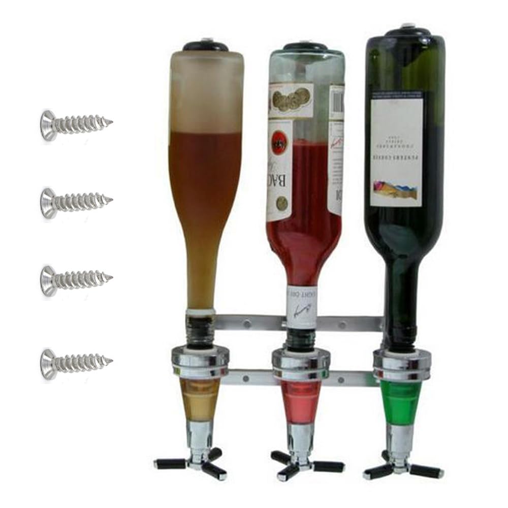 Ianulus An der Wand Montierter Weinspender, 3 Flaschen Weinspender, Weinspender, Bar Butler Flaschen