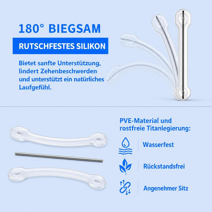 Eingewachsene Zehennägel Set, Universal Nagelspange Fussnägel Korrektu | Fünf Verschiedene Grössen,