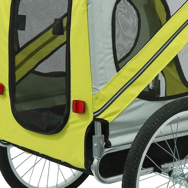 Fahrradanhänger, Fahrrad Anhänger für Hunde, Hundefahrradanhänger mit Reflektoren &amp; Lleine, Hundebug