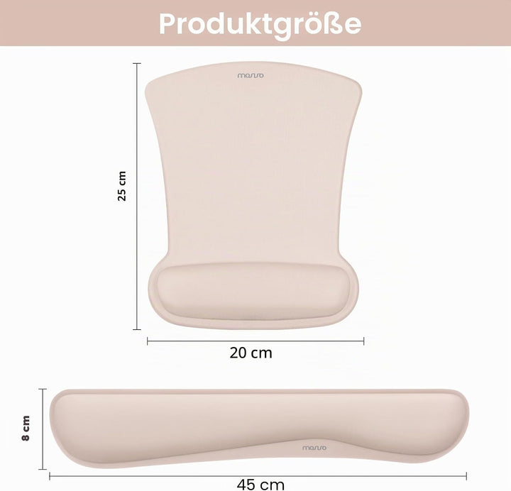 MOSISO Handgelenkauflagen für Mauspad&amp;Tastatur Set,Ergonomisches Mauspad Rutschfester Boden Zuhause/