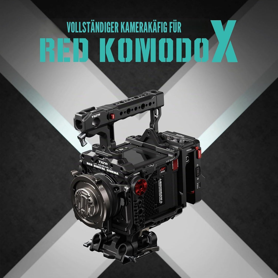 Tilta Kompletter Kamerakäfig kompatibel mit RED KOMODO-X mit Objektivadapter Unterstützung und Schne