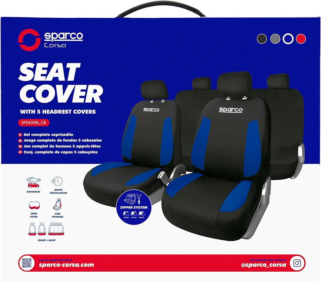 Sparco Strada ABDECKUNGSSET SCHWARZ/BLAU