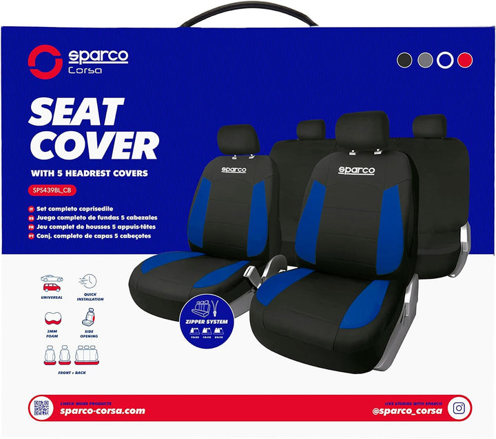 Sparco Strada ABDECKUNGSSET SCHWARZ/BLAU