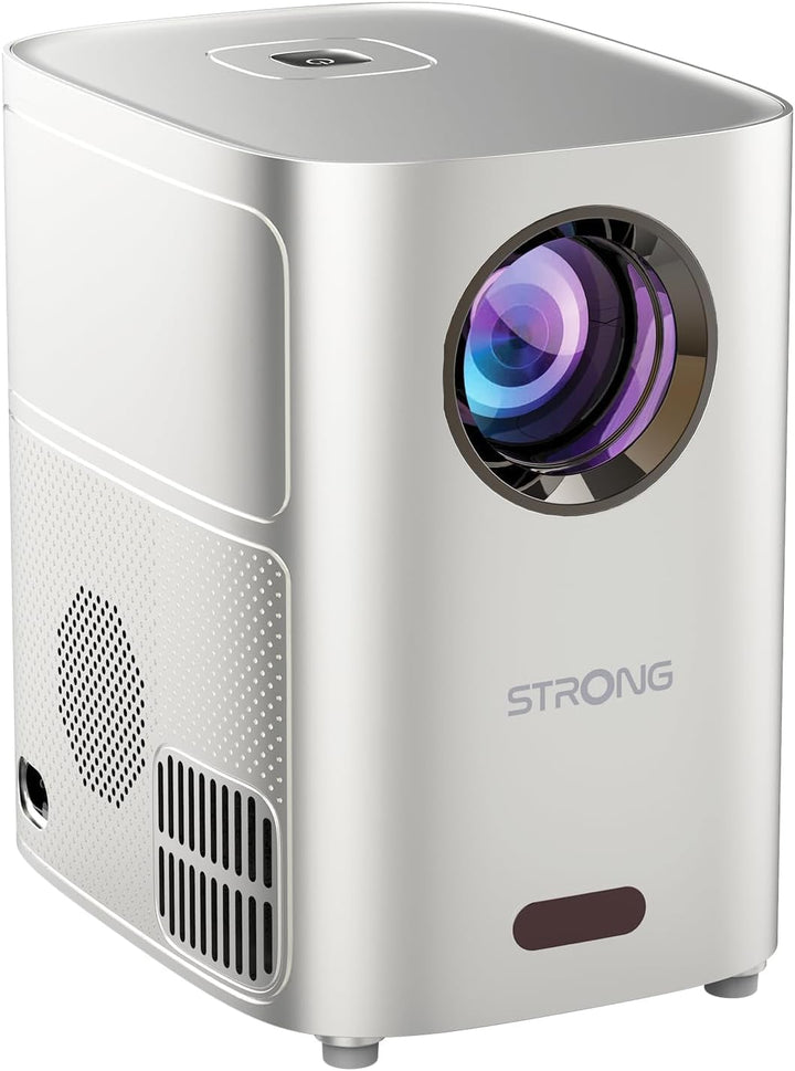 STRONG - Q1 Mini Projektor - Taschenbeamer - 35-120 Zoll - WLAN & Bluetooth - mit Stereo-Lautspreche