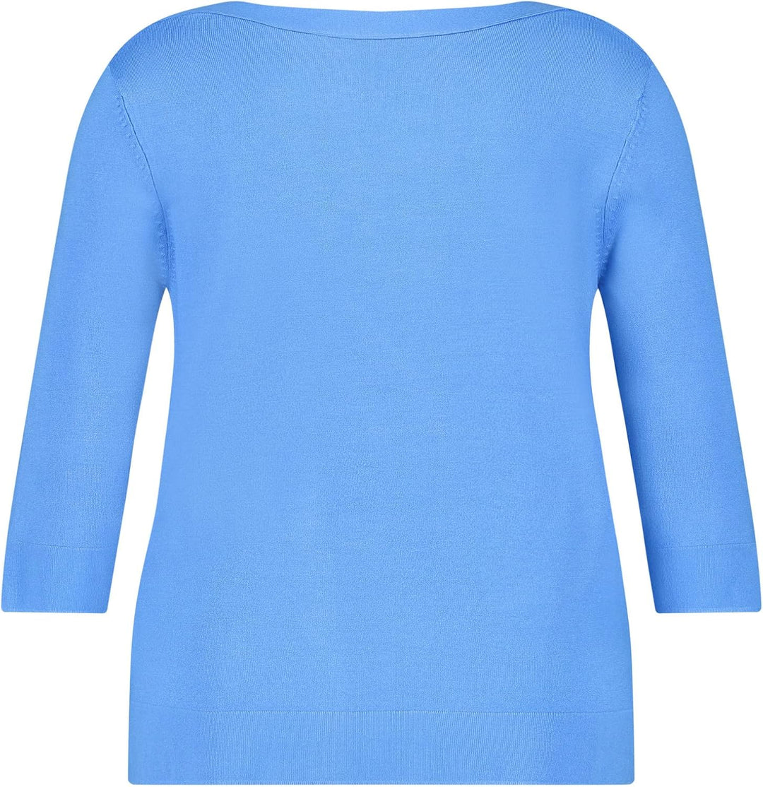 Samoon Damen Pullover, Blue Bonnet