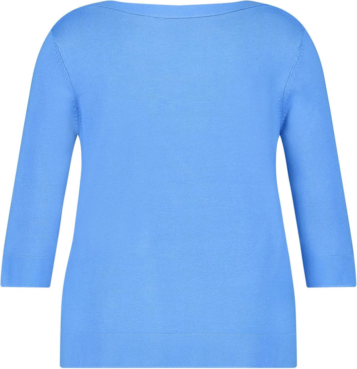 Samoon Damen Pullover, Blue Bonnet