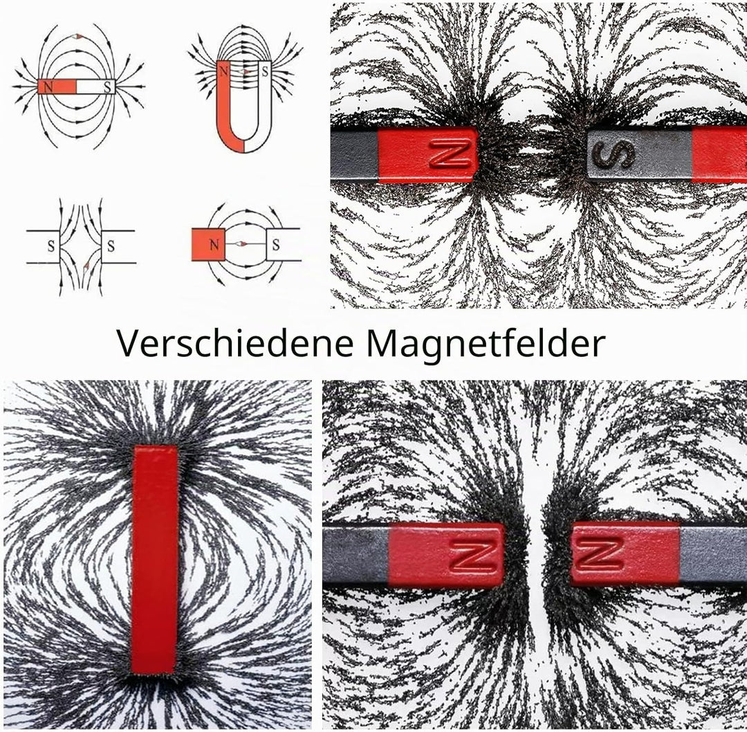Magnetischer Sand Eisenfeilspäne Magnetkraft für Magnetunterricht und Schulprojekte, Aufbewahrung (1