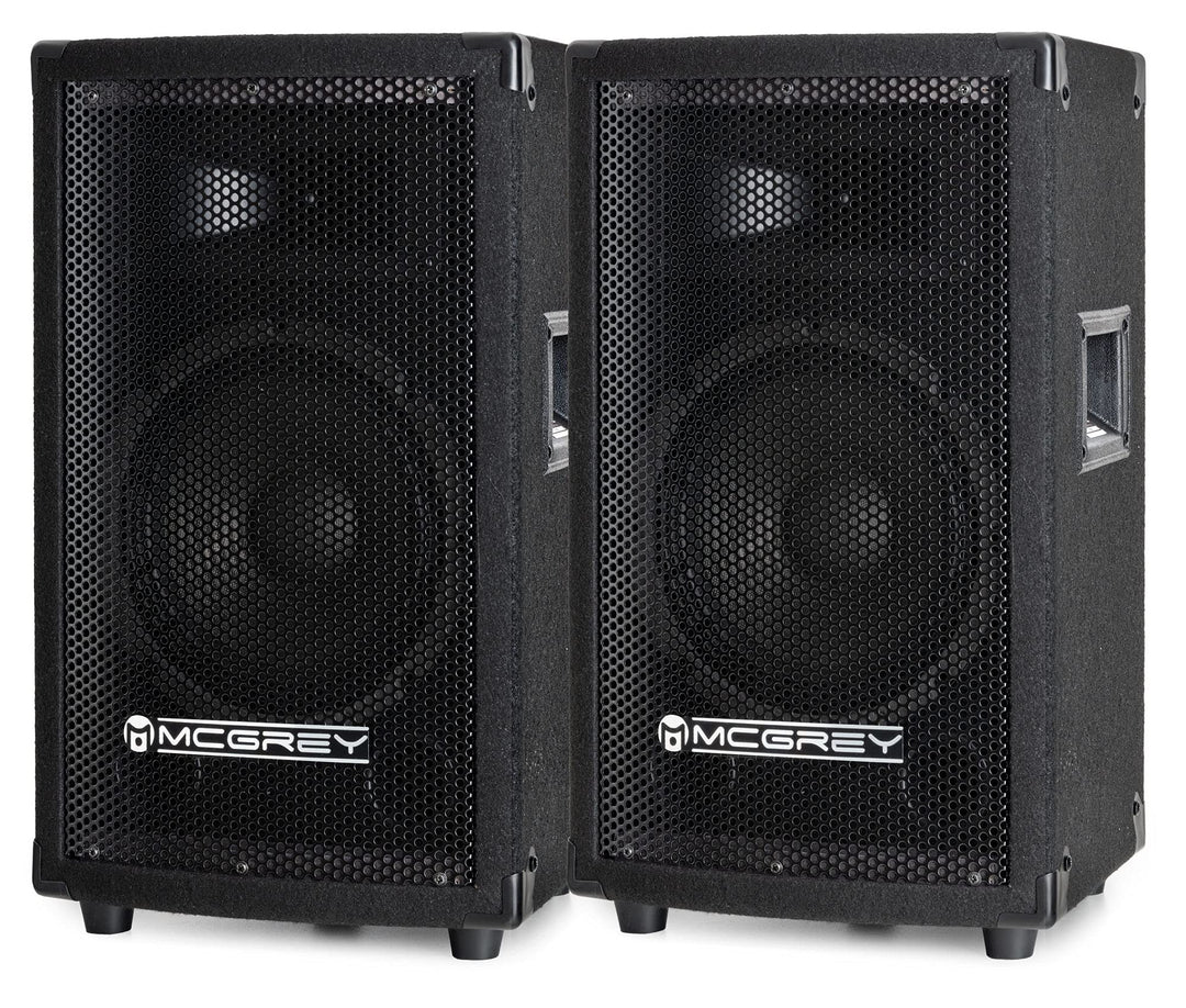 McGrey Paar TP-8 Lautsprecher Boxen (2 Stück DJ- und Partyboxen, 8" Woofer, 300W, Passiv, 2-Wege Sys