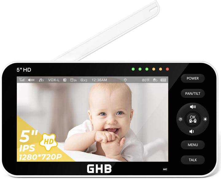GHB Bildschirm für 5 Zoll Babyphone Modell 2023