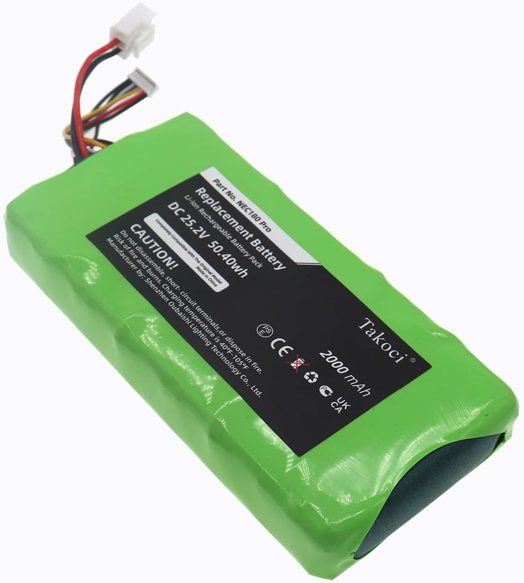 AUVTKALL Ersatzakku für Eureka NEC180 ProBP25220F 25,2 V 2000 mAh