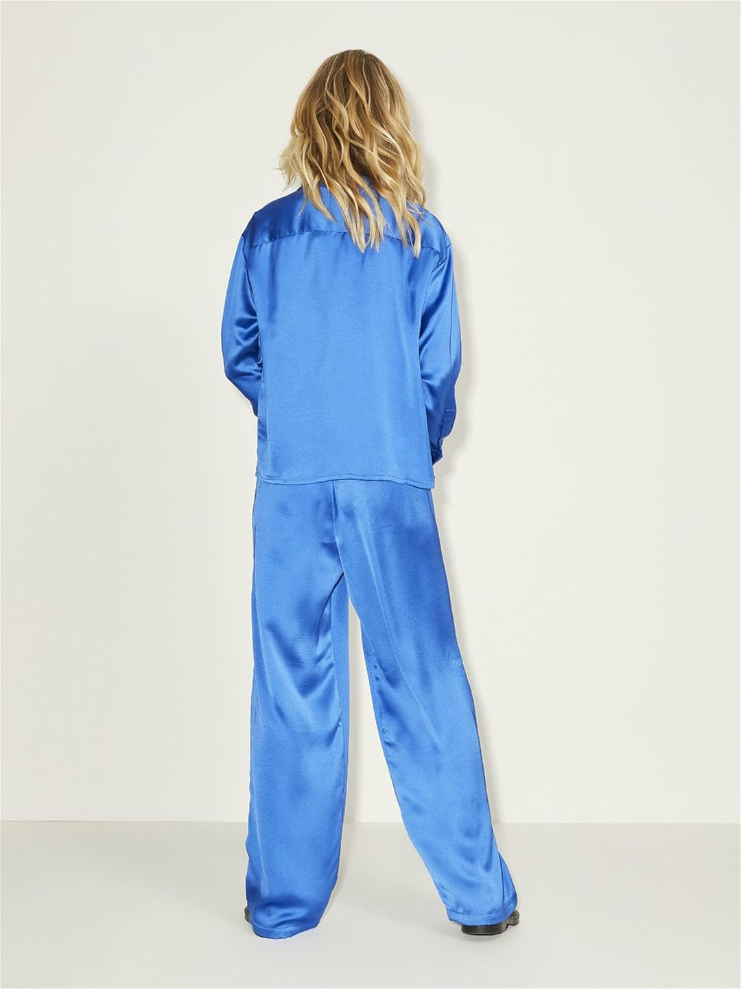 JACK & JONES Damen Jjxx Jxeva Ls Comfort Satin Shirt Noos Bluse M Blue Iolite, M Blue Iolite
