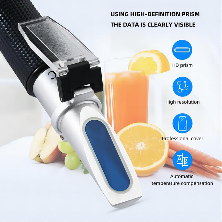 Winegrower Refractometer, 0-32 Brix, 0-140 Oechsle, 0-27 KMW, Automatische Temperaturkompensation (A