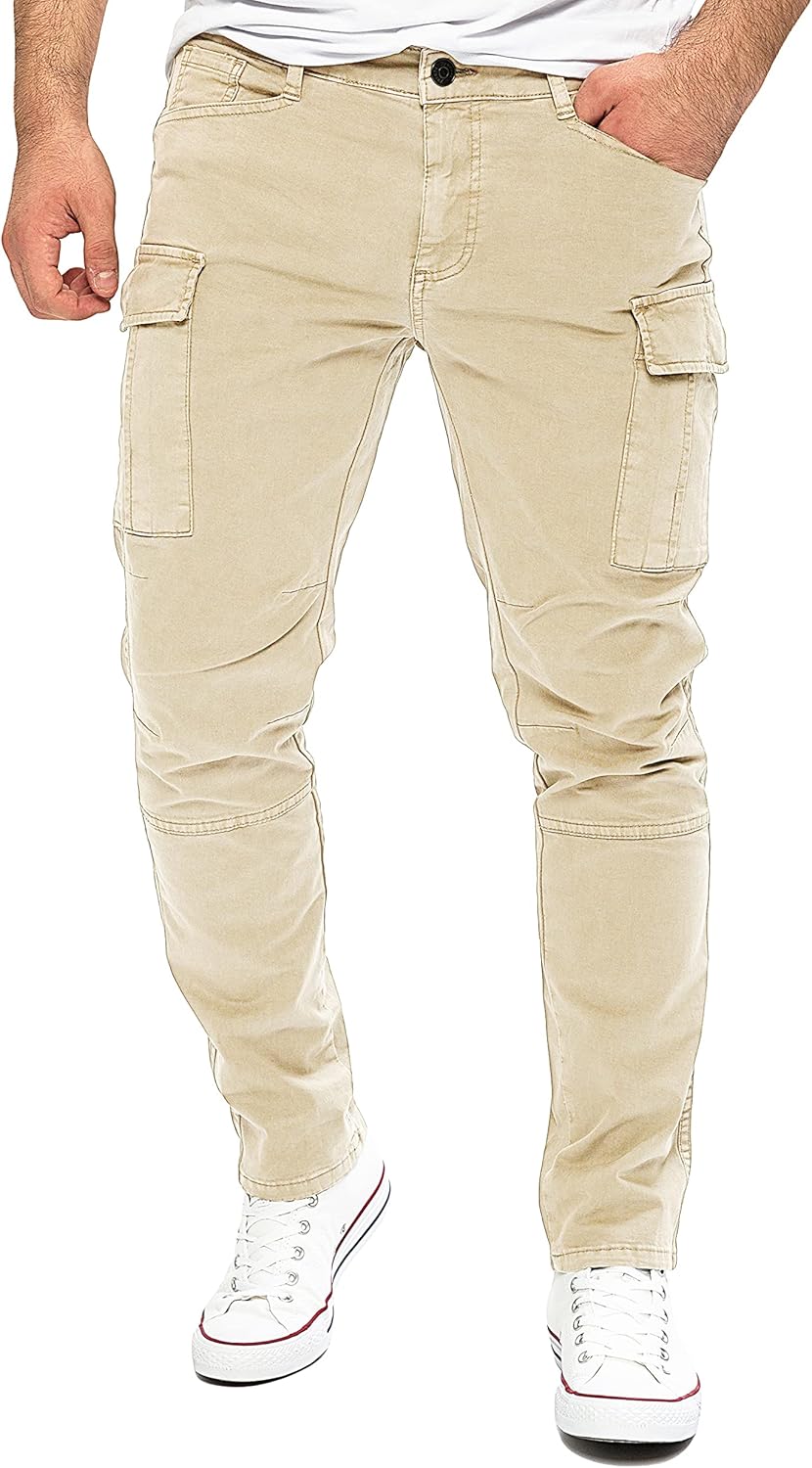 Yazubi Jayden - Herren Cargo Hose - Baumwoll Cargo Jeans 30W / 32L Beige (Rainy Day 135304), 30W / 3