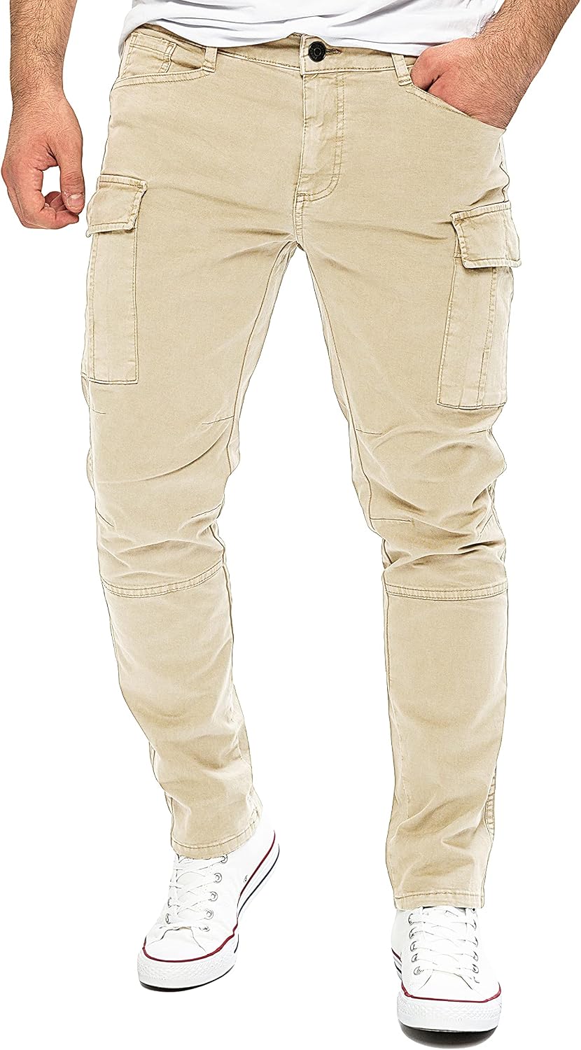 Yazubi Jayden - Herren Cargo Hose - Baumwoll Cargo Jeans 28W / 32L Beige (Rainy Day 135304), 28W / 3