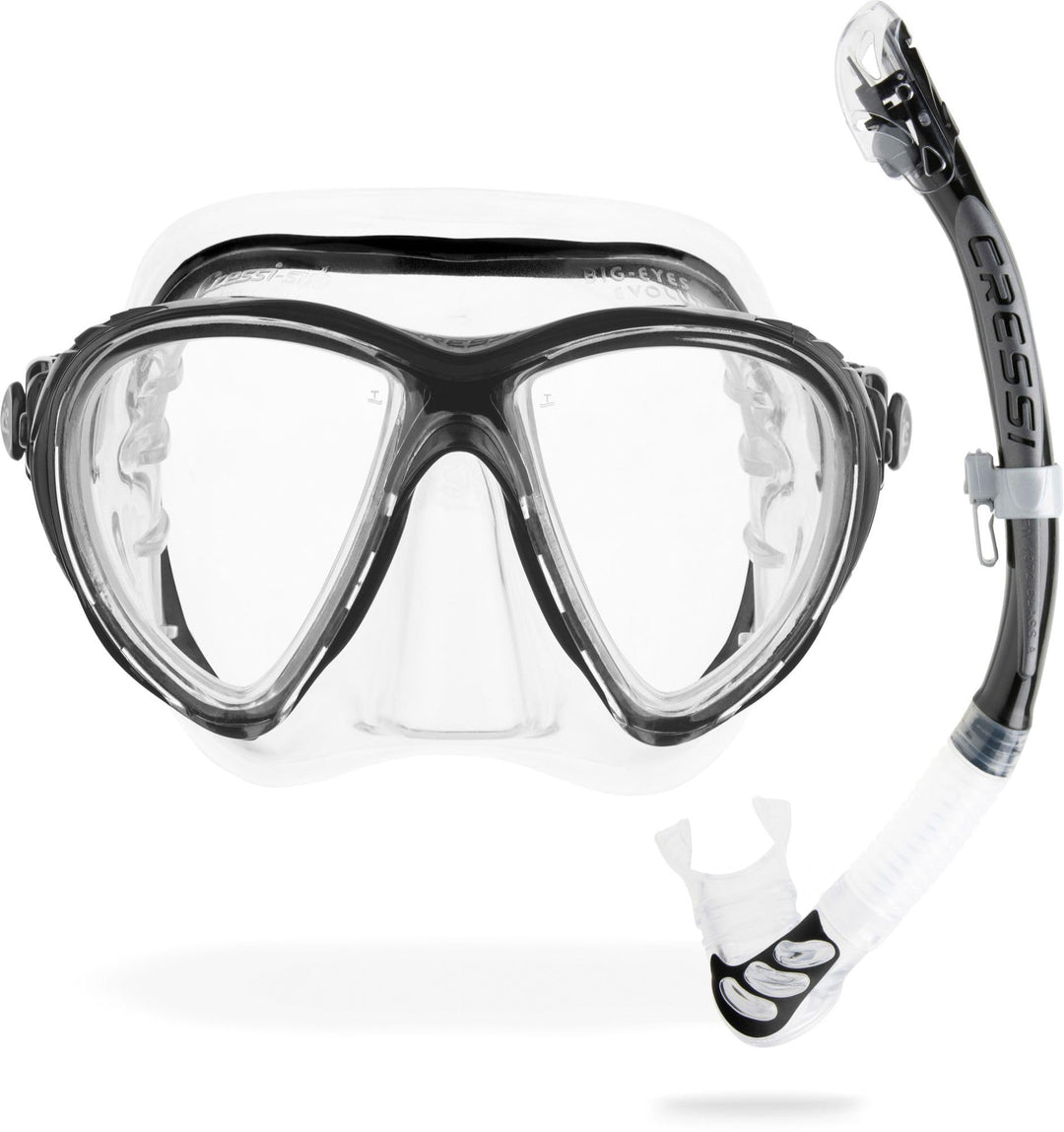 Cressi Professionelles Kombinationsset aus Maske und Schnorchel oder Kit aus Maske, Schnorchel und F