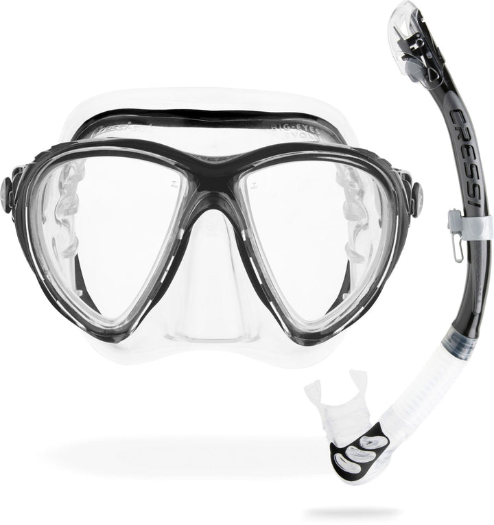 Cressi Professionelles Kombinationsset aus Maske und Schnorchel oder Kit aus Maske, Schnorchel und F